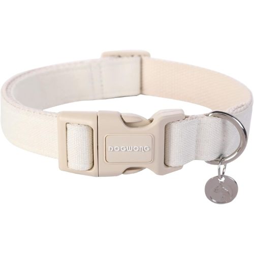 DOGWONG Cotton Hemp Dog Collar