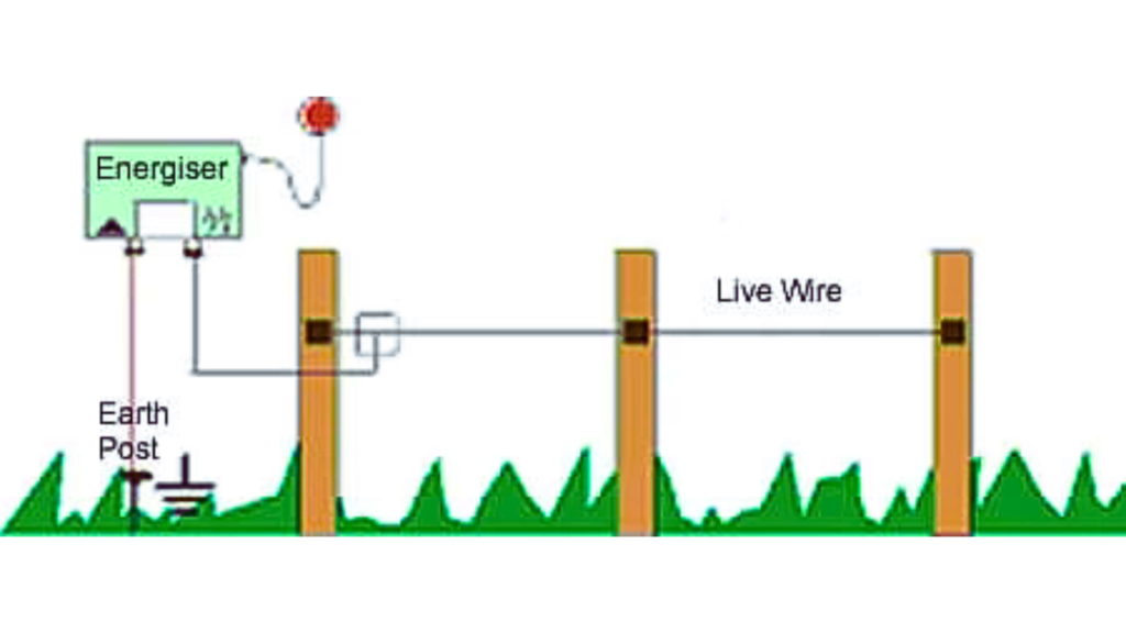 Basic Wiring Diagram for a Single-Wire Electric Fence