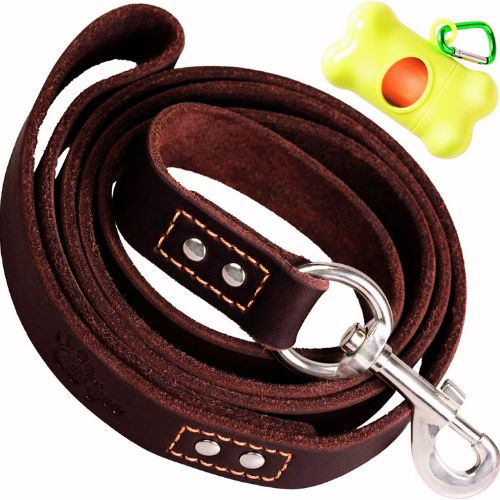 DITYNA Heavy Duty Leather Leash 6ft x 1" – Best for Large & XL Dogs