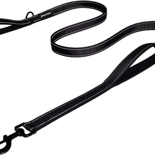 JEWOSTER Heavy Duty Dog Leash – 6 ft, Black: