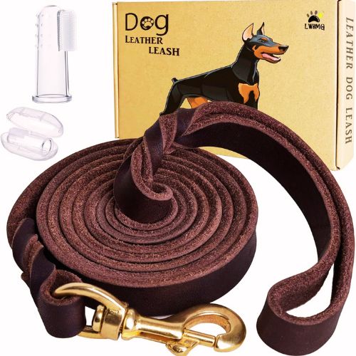 LWBMG Leather Dog Leash – Best for Strong Pullers