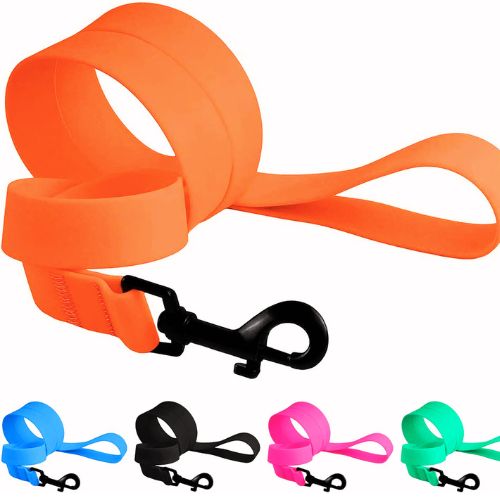 CollarDirect Waterproof Dog Leash (Large, Orange)