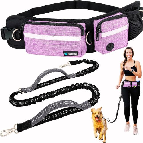 PetAmi Jogging Leash with Waist Bag