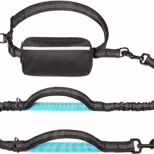 iYoShop Hands Free Dog Leash with Zipper Pouch
