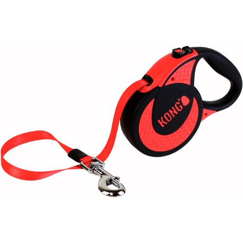 Alcott Kong Ultimate Retractable Dog Leash, Extra Large, Red, 16' Long