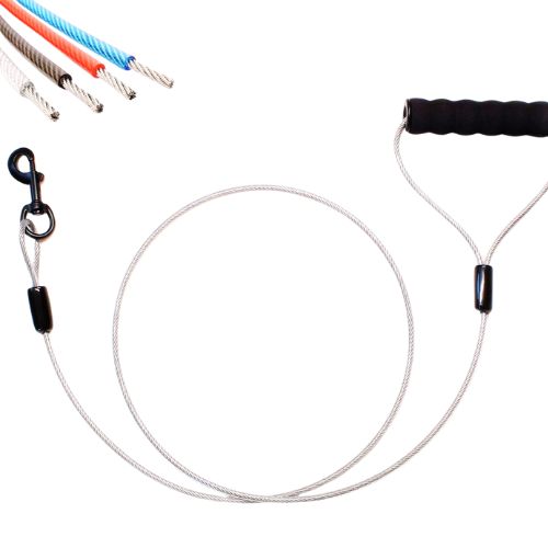 BAAPET 5 Feet Chew Proof Dog Leash (White)