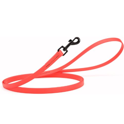 Dogline Biothane Waterproof Dog Leash (2/4/6 ft, Cherry Red)