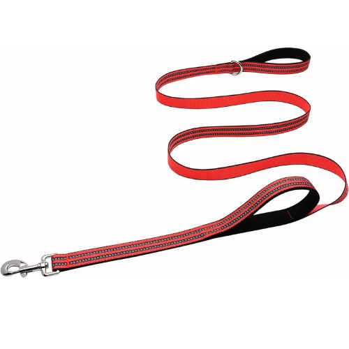 Hikiko Double Handle Traffic Dog Leash (6FT – Red)