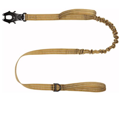 ICEFANG Tactical Dog Leash – 4ft Reflective Brown