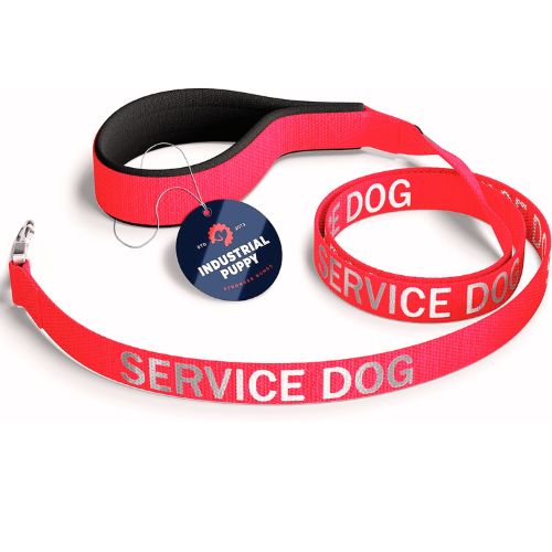 Industrial Puppy Service Dog Leash – Reflective with Neoprene Handle