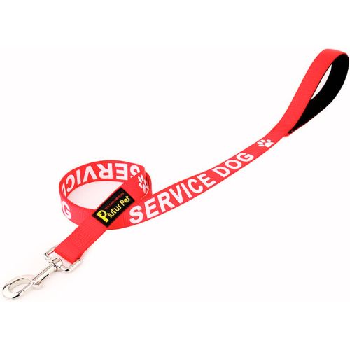 Plutus Pet Service Dog Leash – 4ft, Red, ¾" Wide