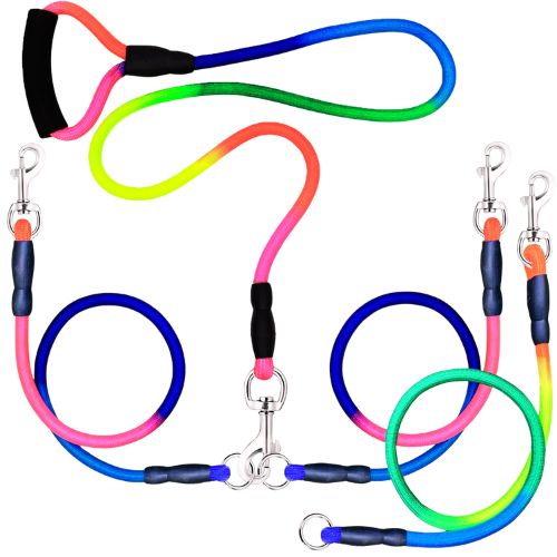 SONQUEEN Heavy Duty 3‑Dog Leash with 360° Swivel