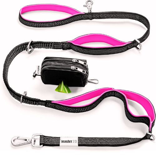 Leash 2.0 Bungee Dog Leash – Hot Pink (6 ft.)