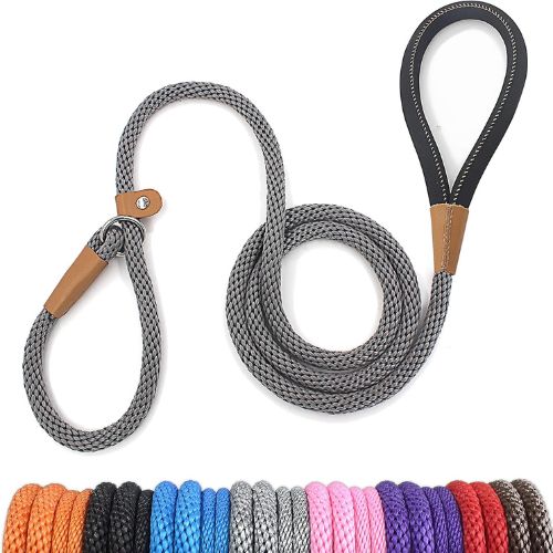 Lynxking 8 FT Heavy-Duty Braided Slip Lead for Medium & Large Dogs