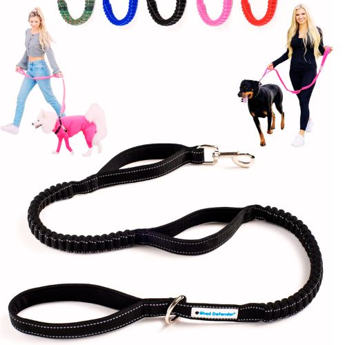 Shed Defender Shock Absorbing Bungee Leash – 4 to 7 ft | Black