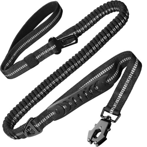 TINMARDA Shock Absorbing Dog Leash (4–6FT, Black)