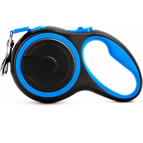 UrbanX Retractable Dog Leash for Chihuahua – 10ft Nylon Tape (Blue