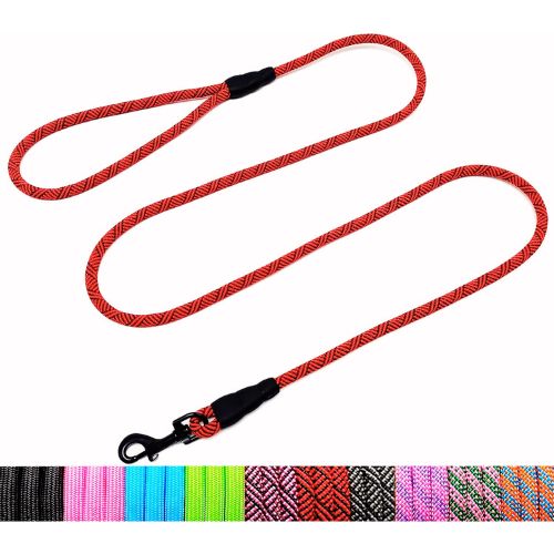 WYuZe 5ft Puppy Leash (1/4") – Black Red